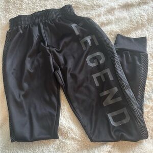 Black Joggers with 'Legend' Print